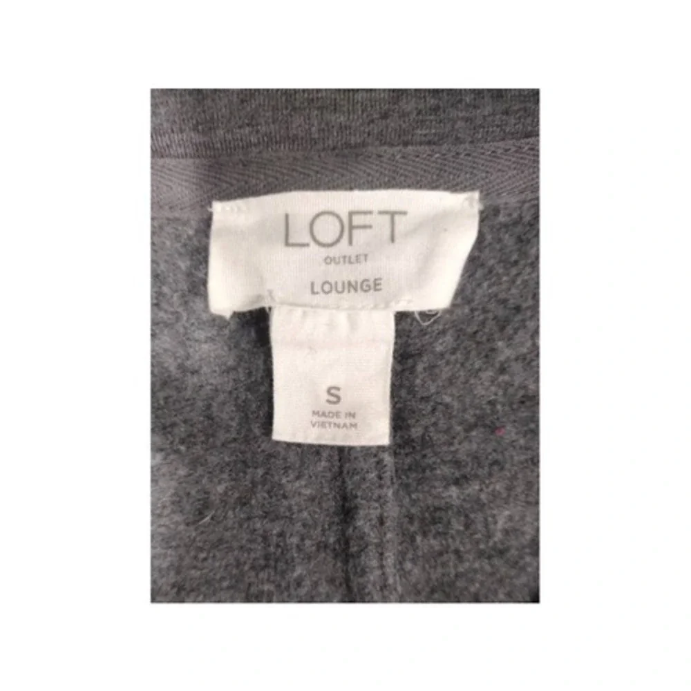 LOFT Outlet Lounge Long Sleeve Fleece‎ Sleep Tunic, Gray, Size S